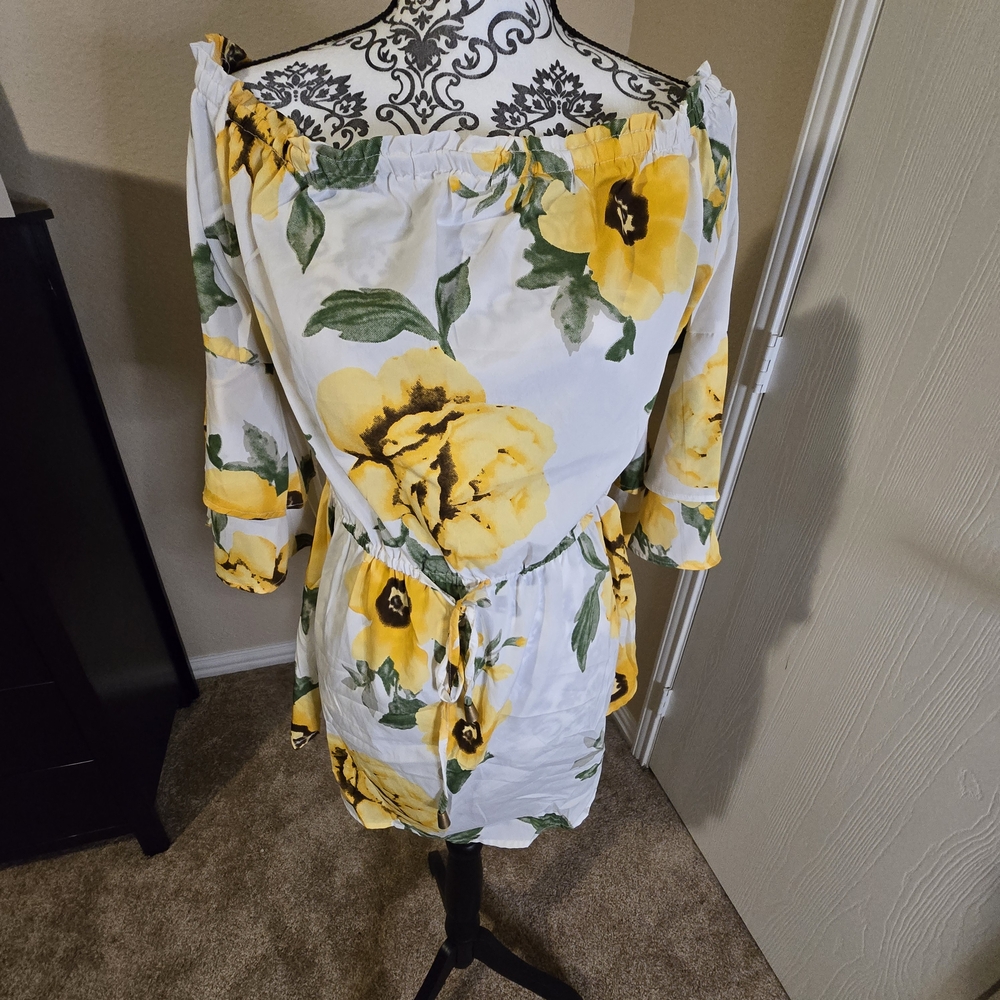 50. Blush Yellow Floral Dress